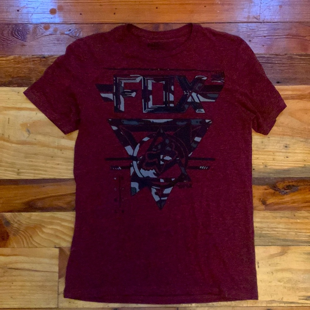 Fox Men's T-Shirt M Red Motocross Short Sleeve Crew Neck Motorcycle Racing